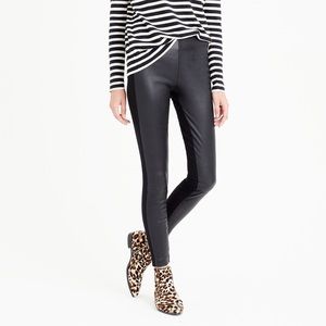 J. Crew Collection Leather Front Pixie Pant